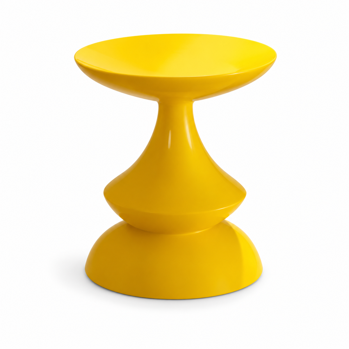 Solune Yellow End Table — studio view