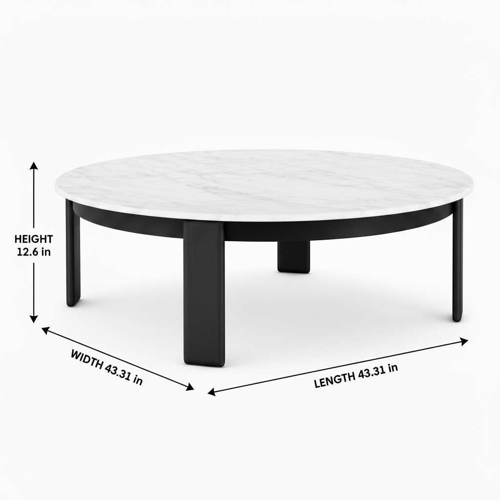 Sorelia Coffee Table dimension diagram