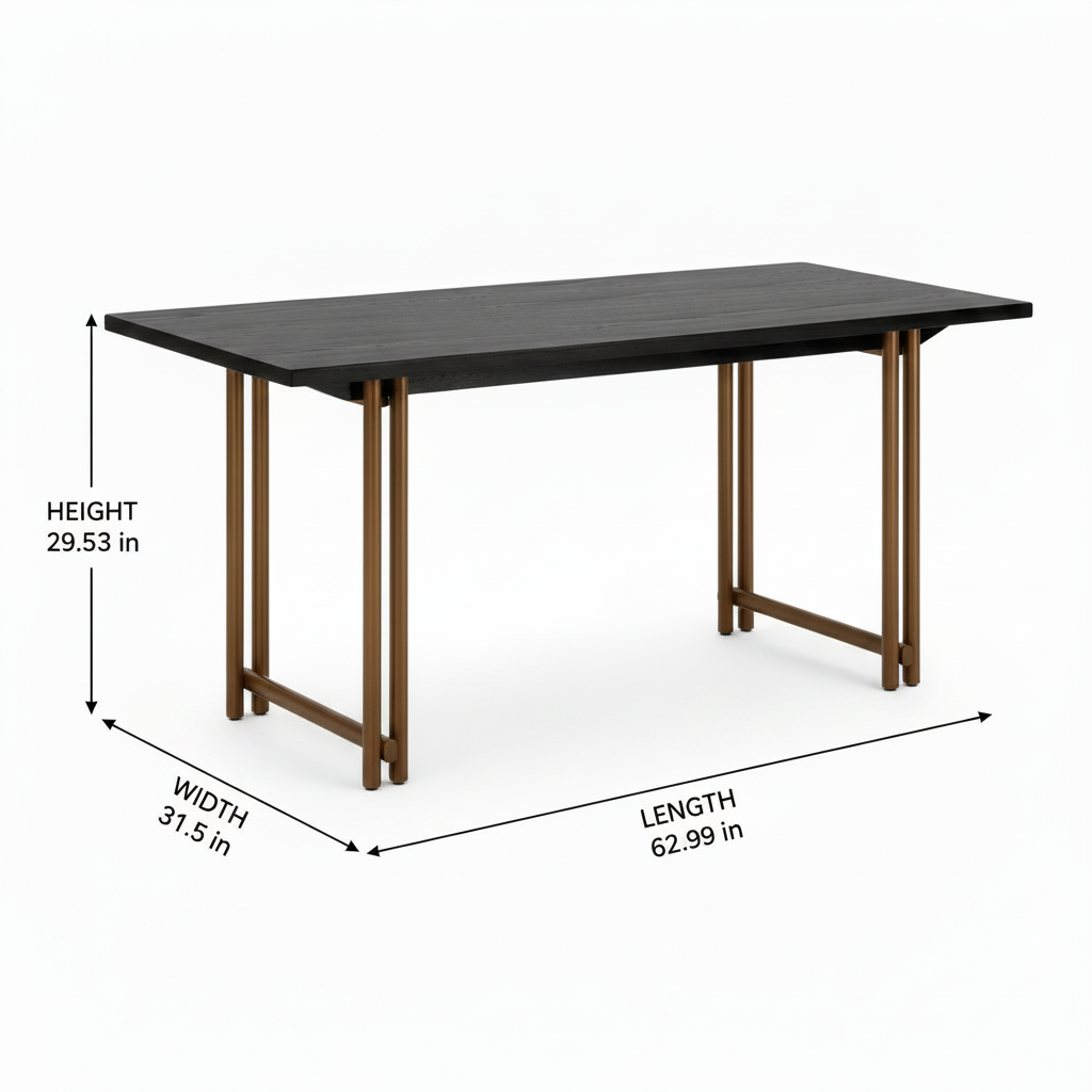 Sorelian Dining Table dimension diagram