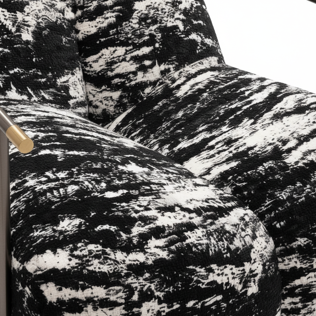 Sorellea Accent Chair upholstery texture detail showing the soft padded surface and fabric finish.