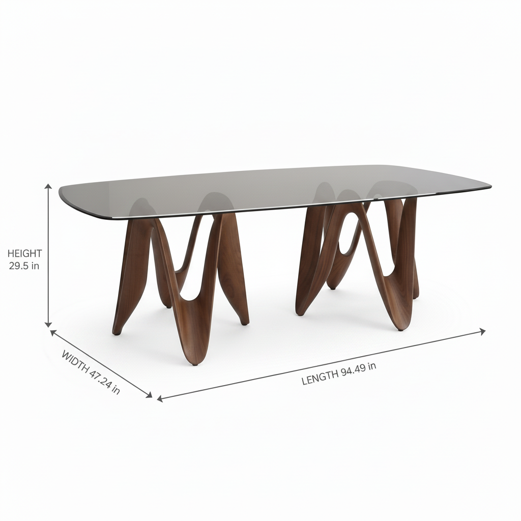 Sorrento Marble Dining Table dimension diagram