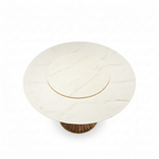 Stellan marble dining table overhead view retake