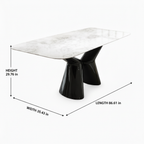 Sylvere Dining Table dimension diagram