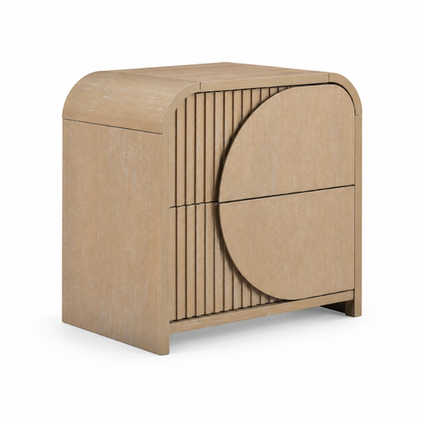 Tangentry Two-Drawer Nightstand with USB