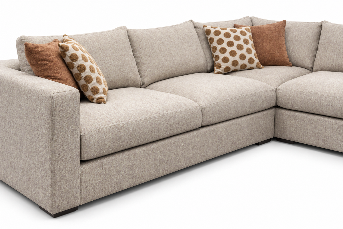 Terenza Sand Sectional — upholstery detail
