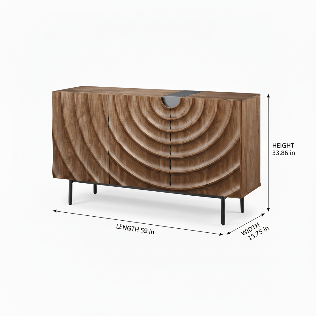 Terrance Sideboard color-corrected dimension diagram preview