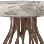 Torino Marble Round Dining Table close tabletop detail preview