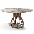 Torino Marble Round Dining Table corrected front view