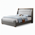 Torrin Bed three-quarter view with headboard upper right and footboard lower left on a white background