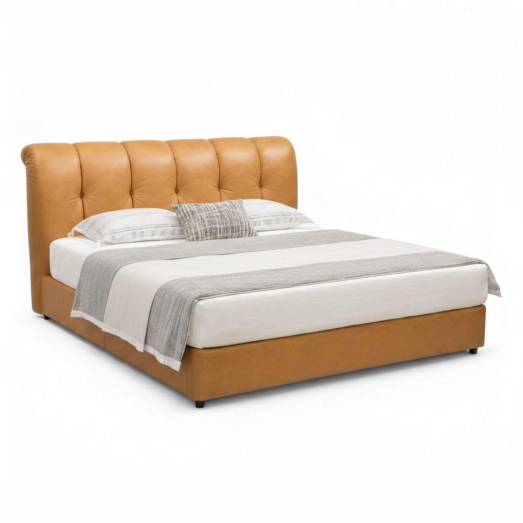 Trevain Bed upholstered bed frame product image on a white background