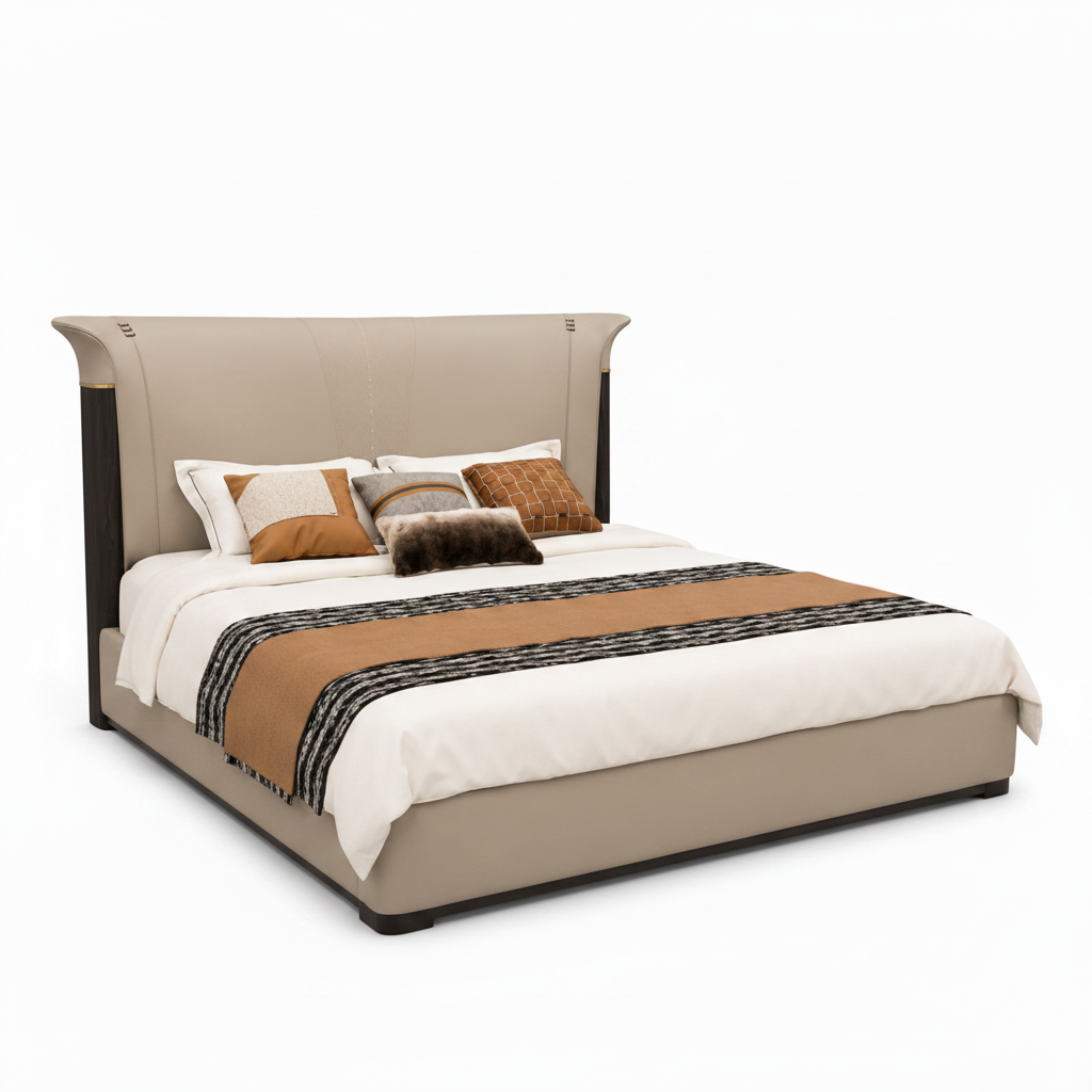 Trevane Bed left-side view of the bed frame on a white background