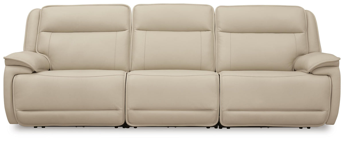 Double Deal Almond Power Reclining Sofa