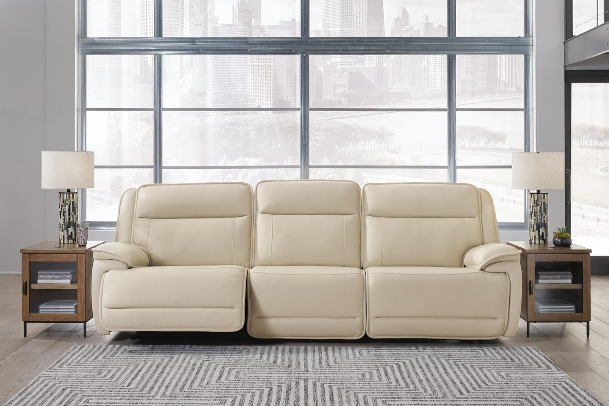 Double Deal Almond Power Reclining Sofa