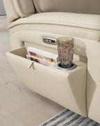 Double Deal Almond Power Reclining Sofa