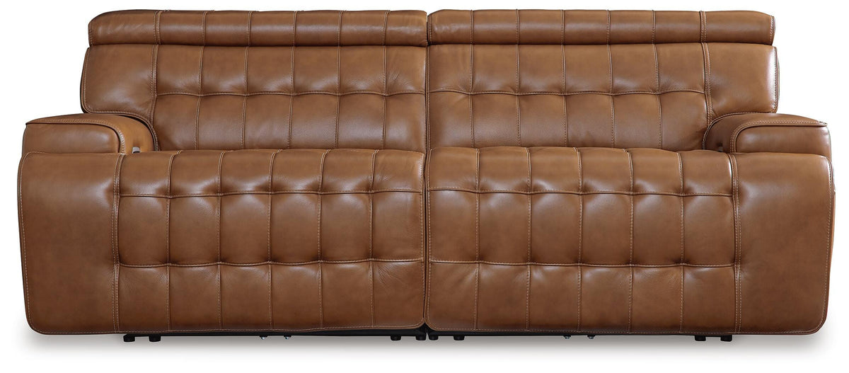 Temmpton Chocolate Power Reclining Loveseat