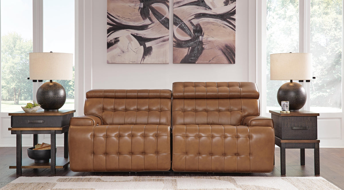 Temmpton Chocolate Power Reclining Loveseat