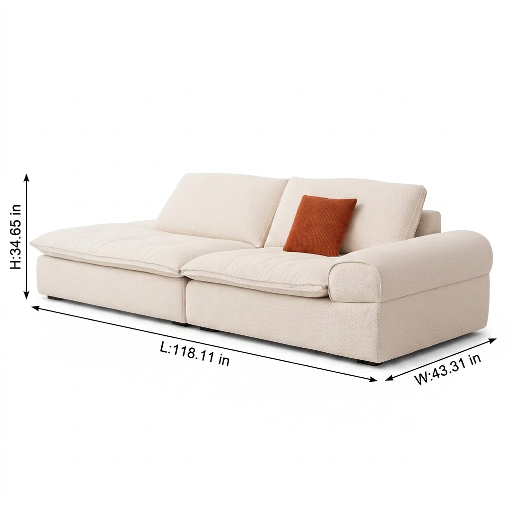 Ulvienne Sectional — dimensions