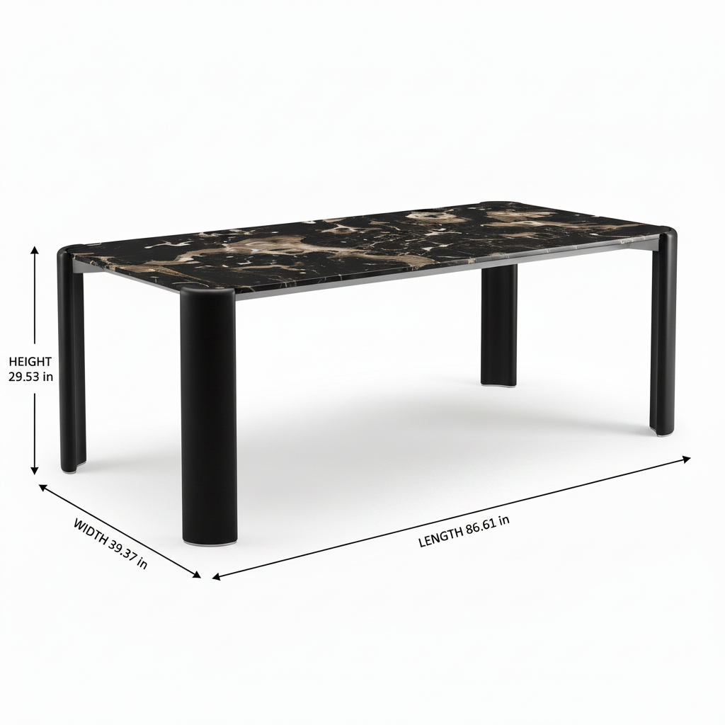 Urbelle Dining Table dimension diagram