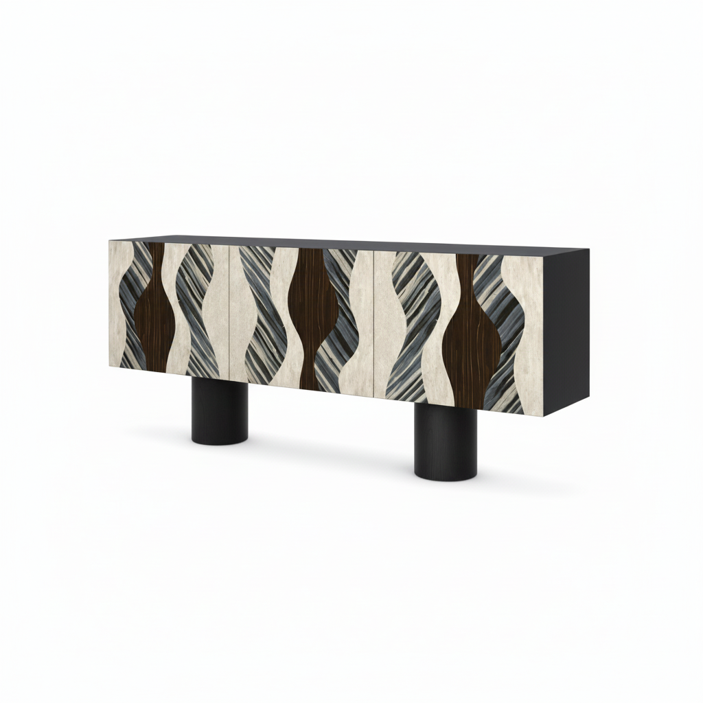 Urbelle Sideboard with decorative inlay on a pure white background