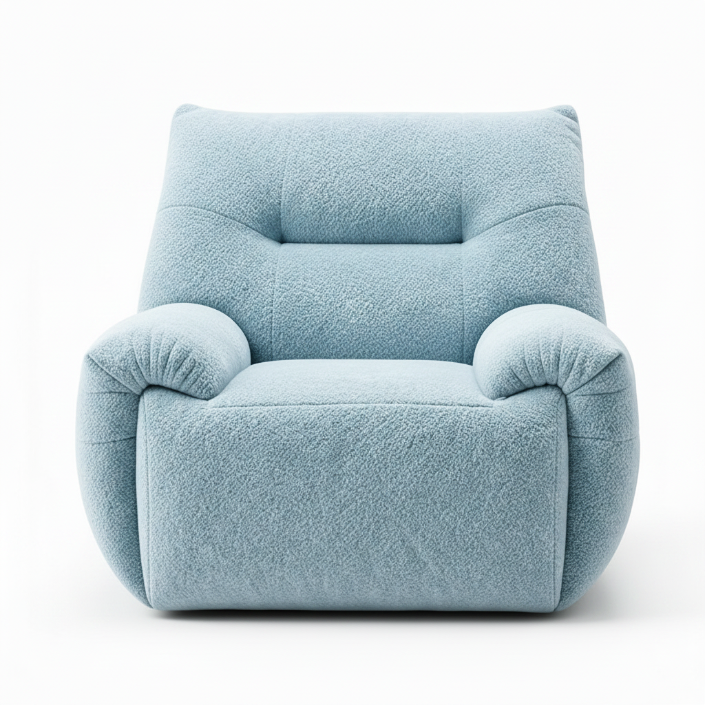 Uvenza Accent Chair front view showing its cushioned seat, curved arms, and upholstered back.
