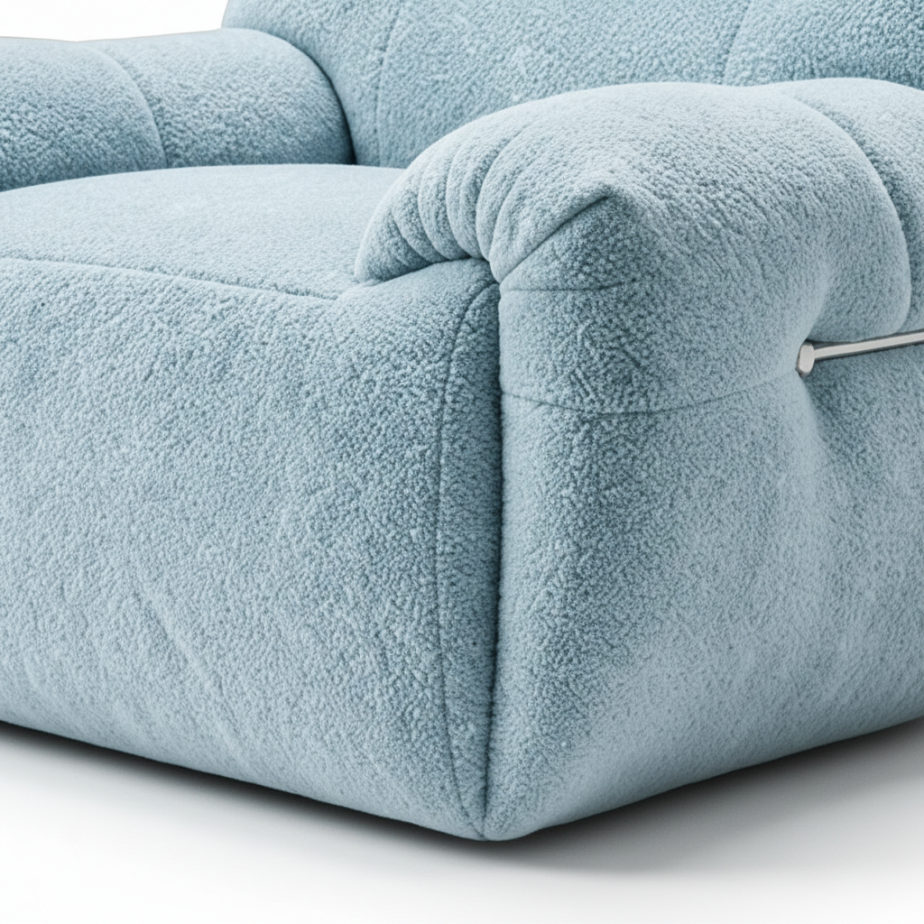 Uvenza Accent Chair backrest stitching and fabric detail.