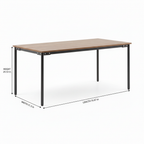 Uverin Dining Table dimension diagram