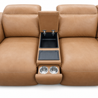 Valceron power reclining sectional sofa - console