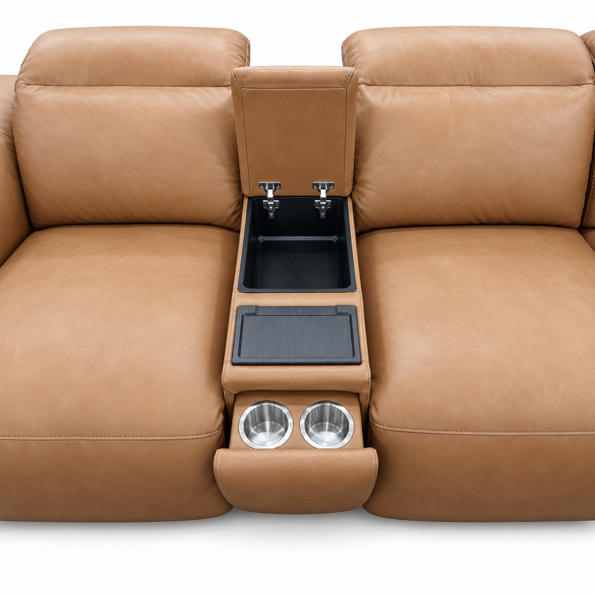 Valceron power reclining sectional sofa - console