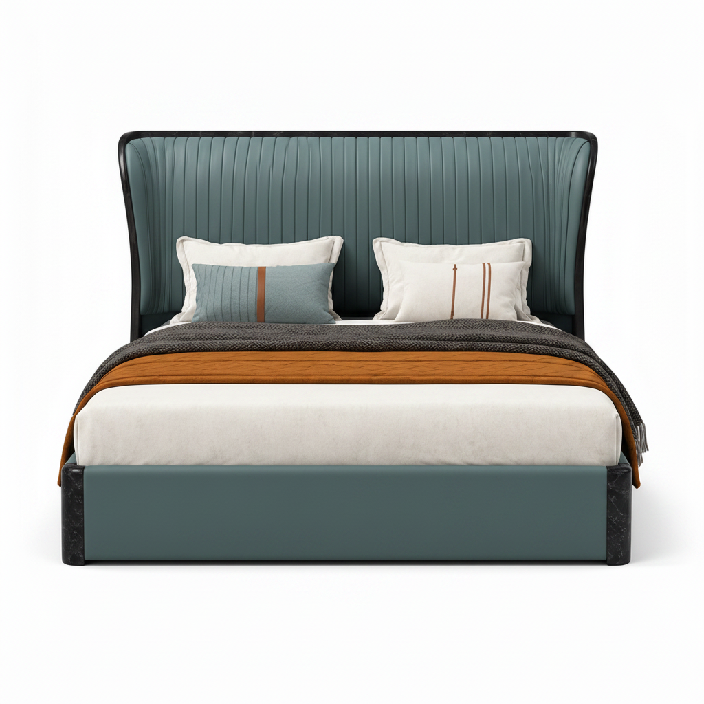 Valdorin Bed straight-on front view on a white background