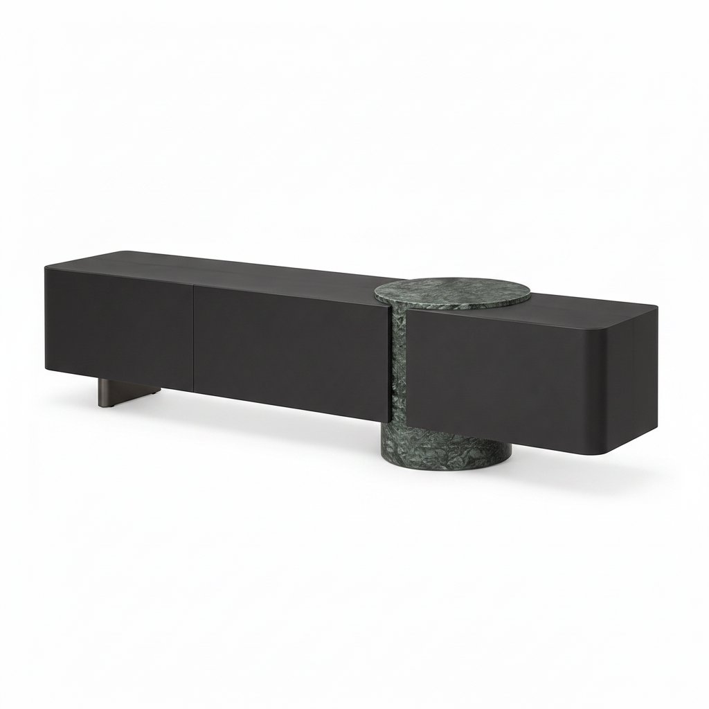 Valenne TV Stand — front right 45° full view