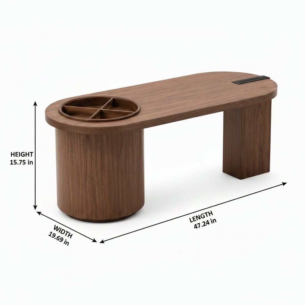 Varnelle Coffee Table dimension diagram