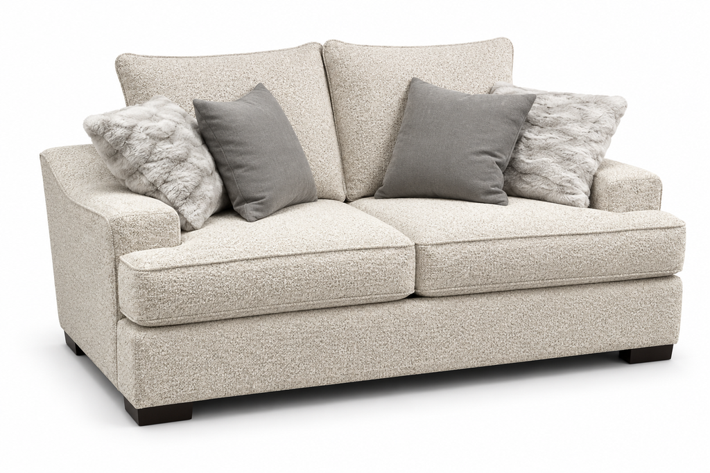 Vellora River Rock Loveseat — studio view 2