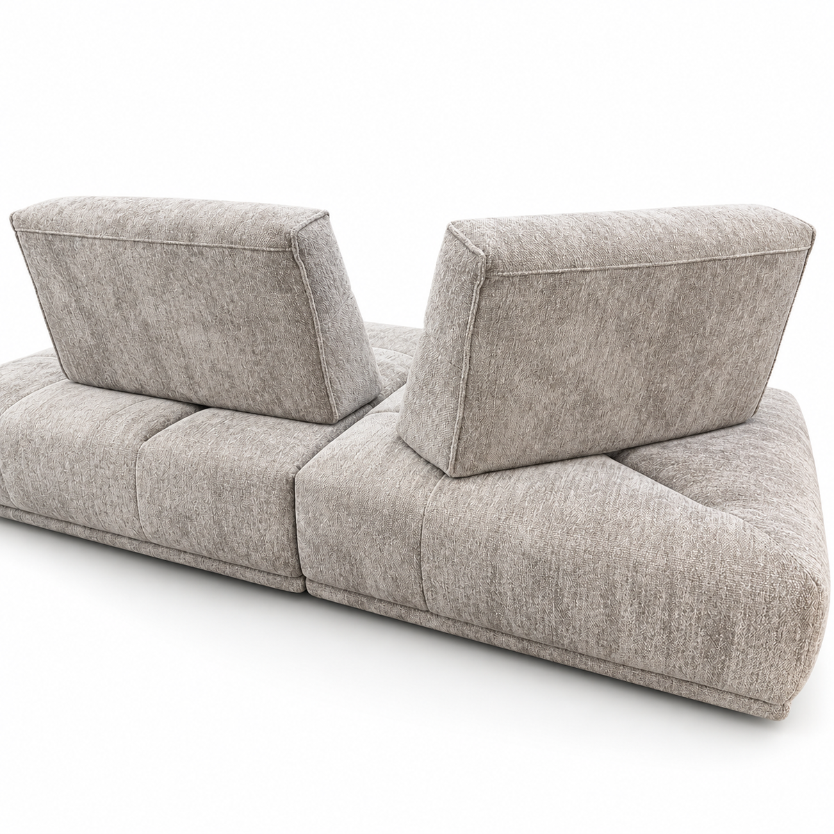 Veltrano independent movable backrests — rear detail on white
