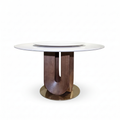 Verona Marble Dining Table 45-degree view