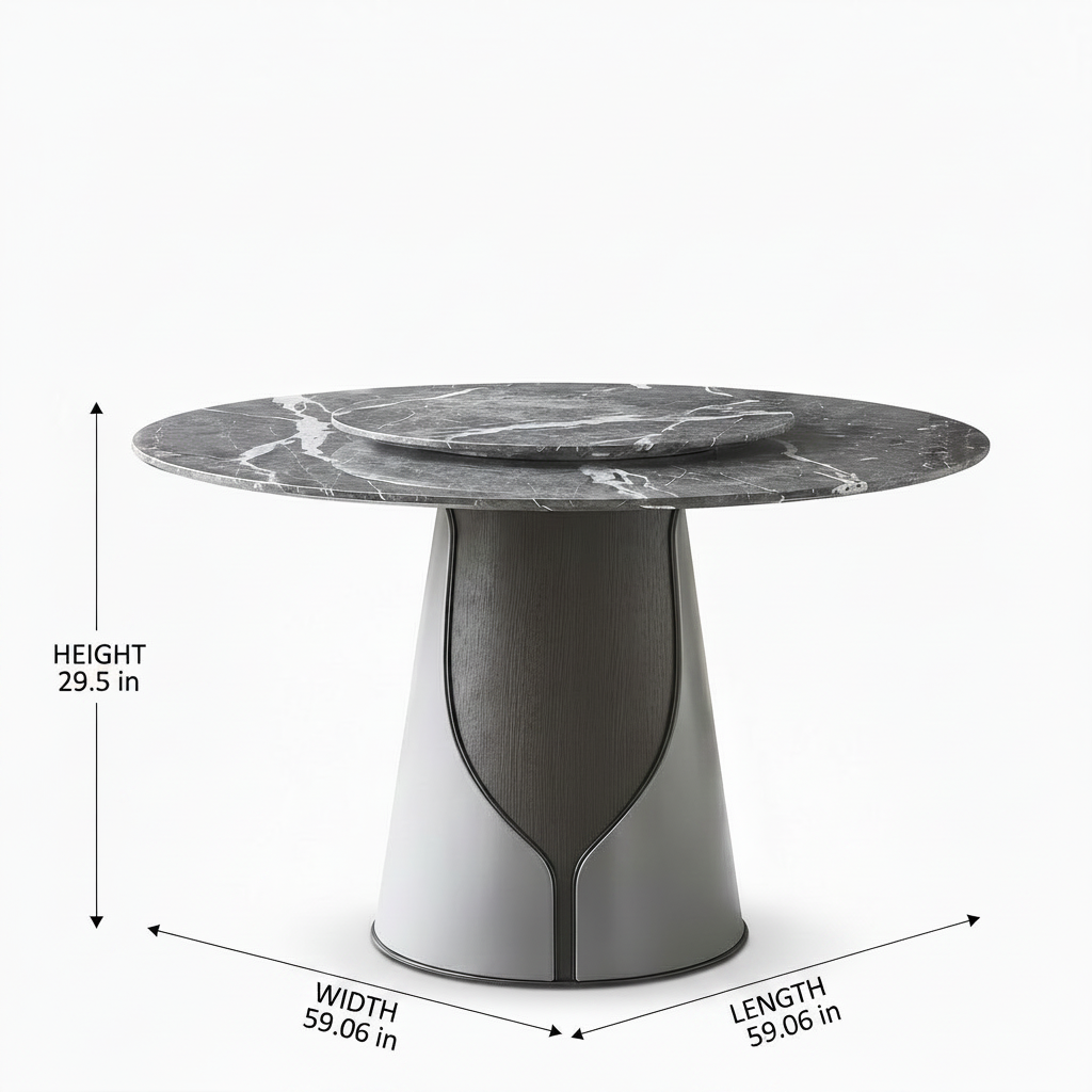 Violetta Round Dining Table dimension diagram