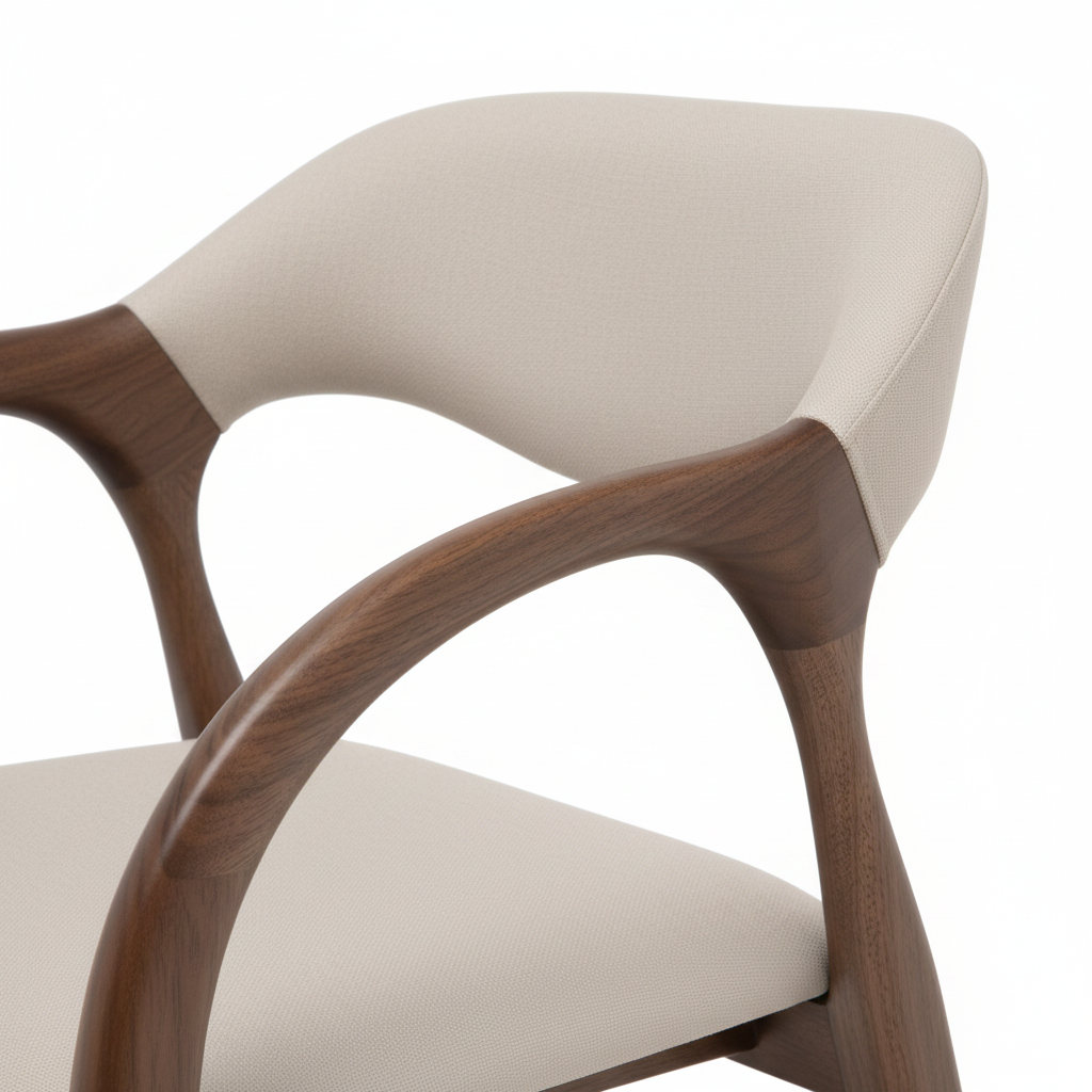 Vivienne Dining Chair - Backrest & Armrest Detail