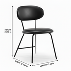 Wavessa Dining Chair dimension diagram