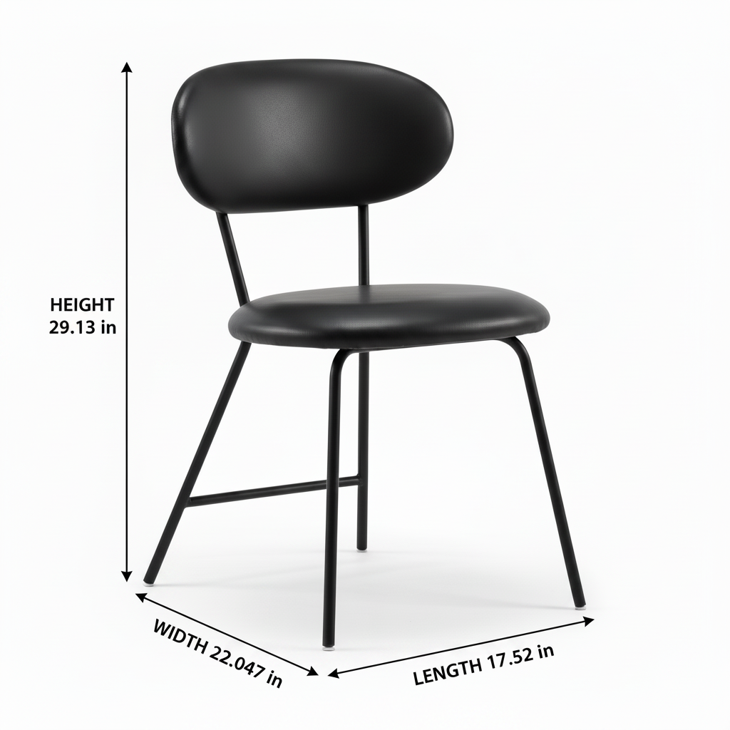 Wavessa Dining Chair dimension diagram