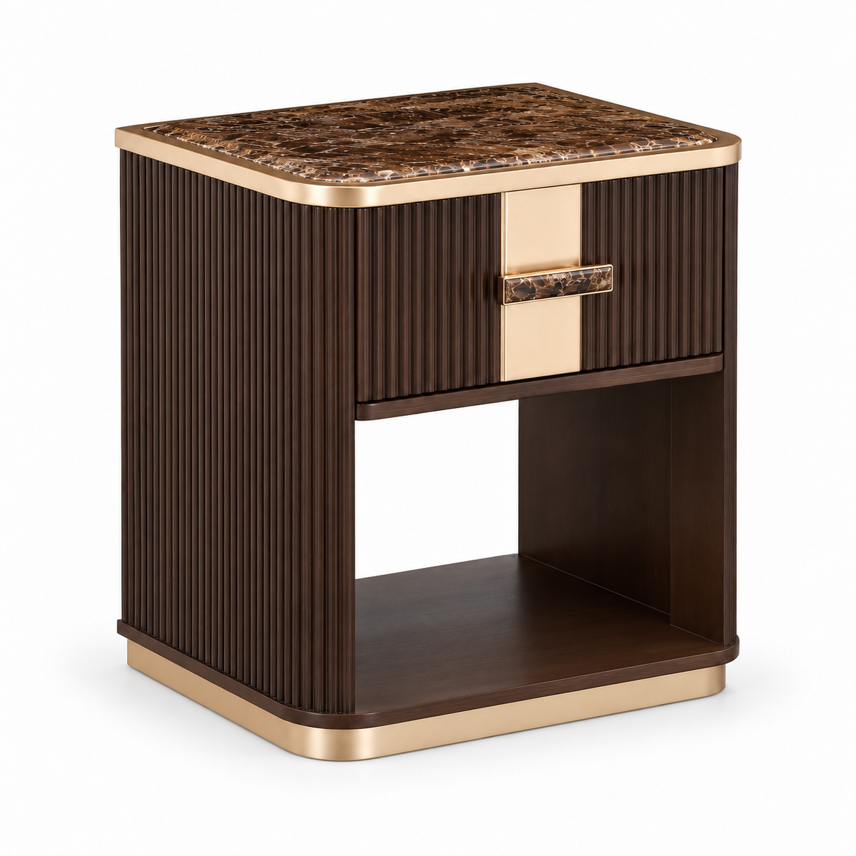 West Kensington 1 Drawer Nightstand — three-quarter view on a white background