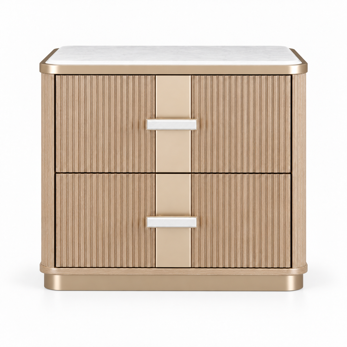 West Kensington 2 Drawer Nightstand — front view on a white background