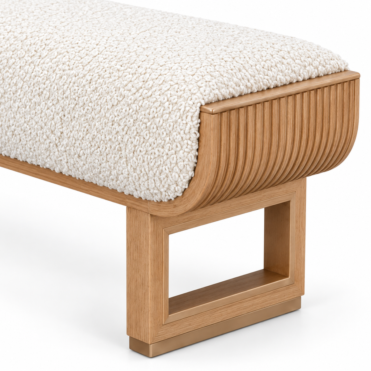 West Kensington Bench — design detail on a white background