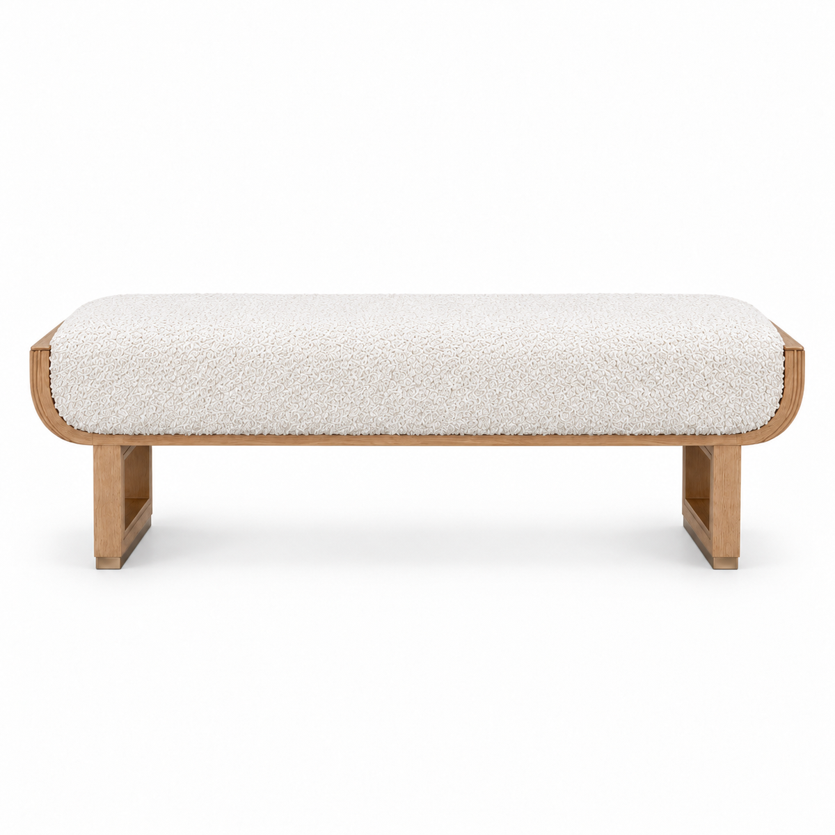 West Kensington Bench — front view on a white background