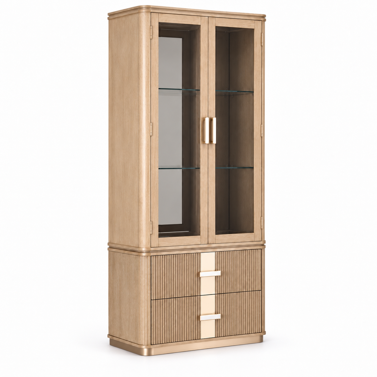 West Kensington Display Cabinet — three-quarter view on a white background