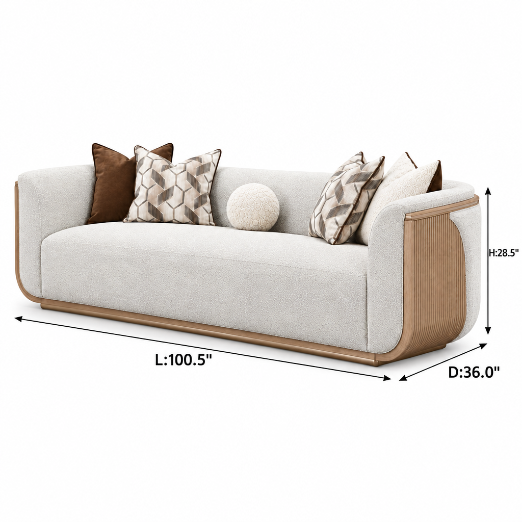 West Kensington Sofa 尺寸图