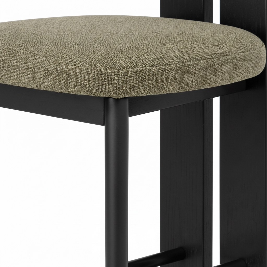 Westmere Noir Bar Stool 木纹细节图