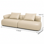Rosvane Leather Sofa — dimensions