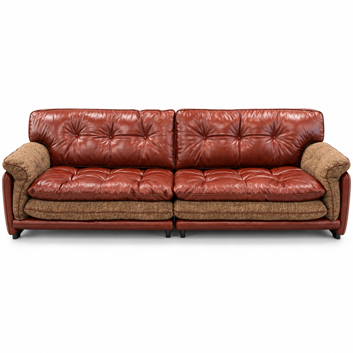 Wistere Sofa — Oxblood studio front view
