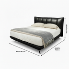 Wycliffe Bed dimension diagram with height at headboard