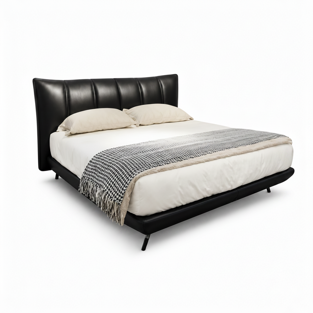 Wycliffe Bed left-side view of the bed frame on a white background