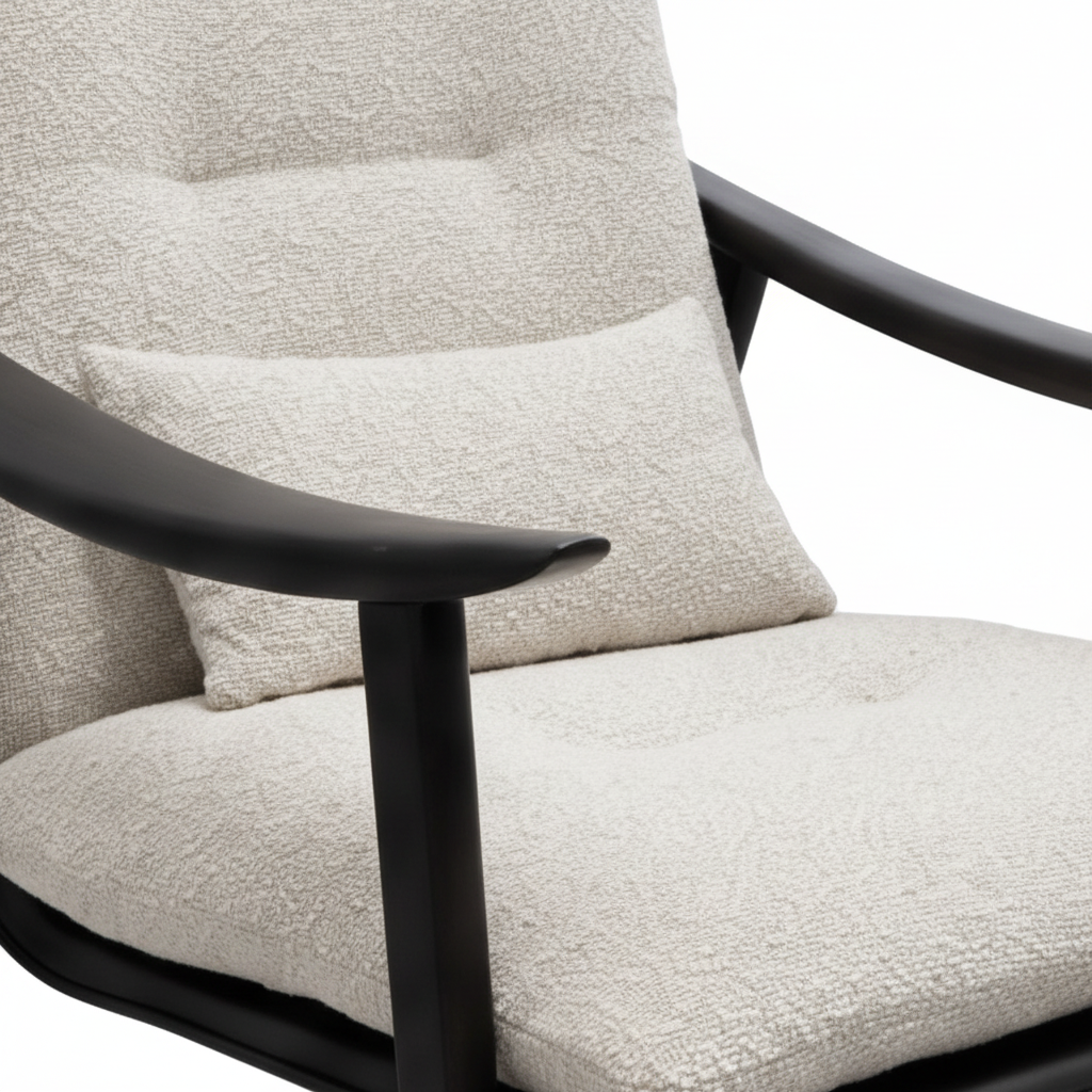 Xavaris Accent Chair cushion detail showing the padded seat, upholstered surface, and soft textured finish.